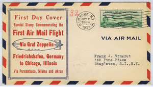 First Day Cover for the 50¢ Zeppelin Issue. image
