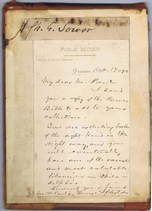 With 150th Anniversary Presentation Letter, 1888. image