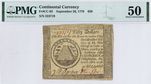 $50 Continental Currency. image