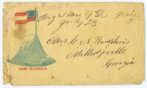 Confederate Cover from Big Shanty, Ga. image