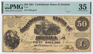 $50 Confederate Note. image